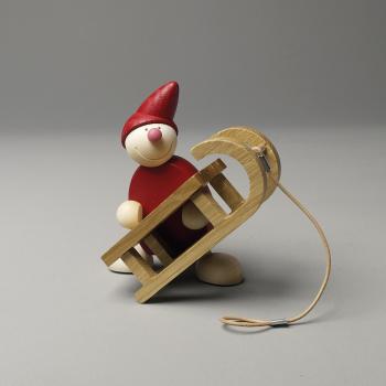 Wicht mit Schlitten, rot